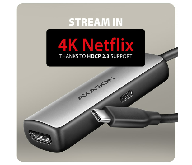 Axagon RVC-HI8KPD USB-C - HDMI 2.1 adapter, 8K/60Hz, PD 100W - 1485472 - zdjęcie 5